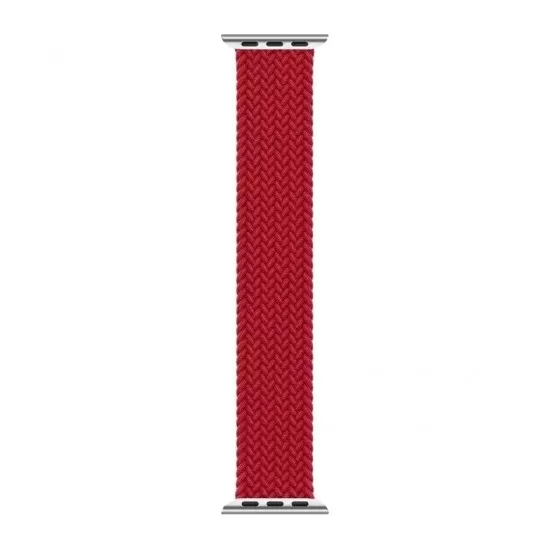 BİPOWER Apple Watch 38-40mm KRD15 Örgü Kordon M Beden Kırmızı