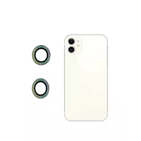 Binano iPhone 11/12 Mini Diamond Kamera Koruyucu Karışık Yeşil Binano iPhone 11/12 Mini Diamond Kamera Koruyucu Karışık Yeşil