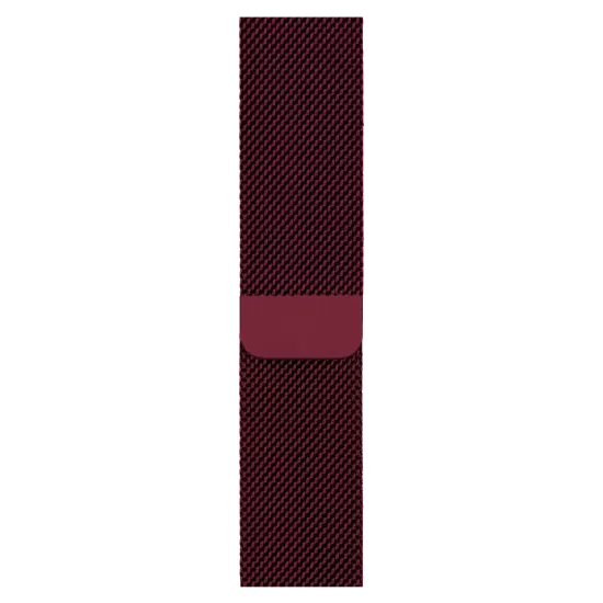 BİPOWER Apple Watch 42-44mm KRD1 Metal Hasır Kordon Bordo BİPOWER Apple Watch 42-44mm KRD1 Metal Hasır Kordon Bordo