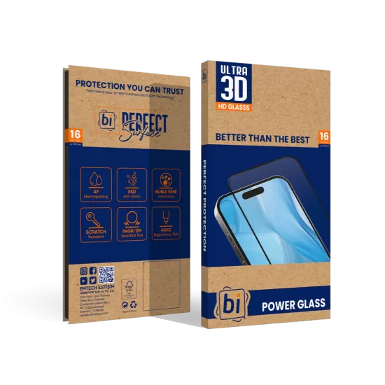 Bİ 3D POWER GLASS IPHONE 16 PRO MAX EKRAN KORUYUCU Bİ 3D POWER GLASS IPHONE 16 PRO MAX EKRAN KORUYUCU